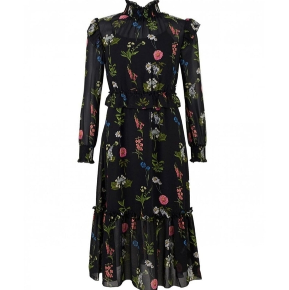 🍒NWT🍒 TED BAKER BOTANICAL MIDI DRESS - Picture 6 of 8